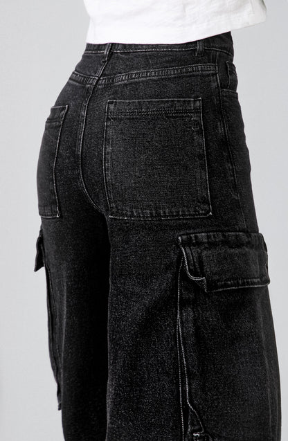 Pantalón Cargo Bolsillos Black R