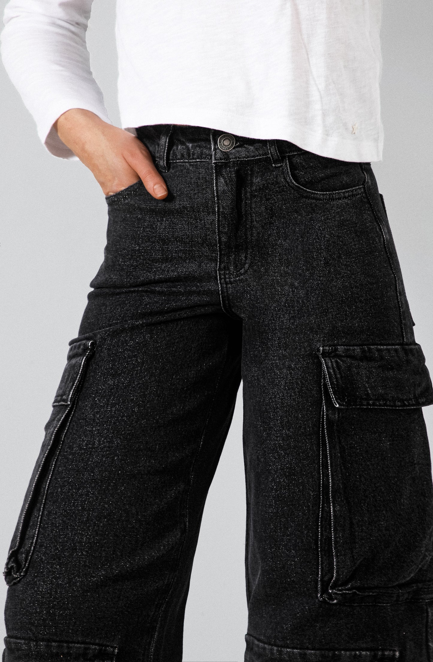 Pantalón Cargo Bolsillos Black R