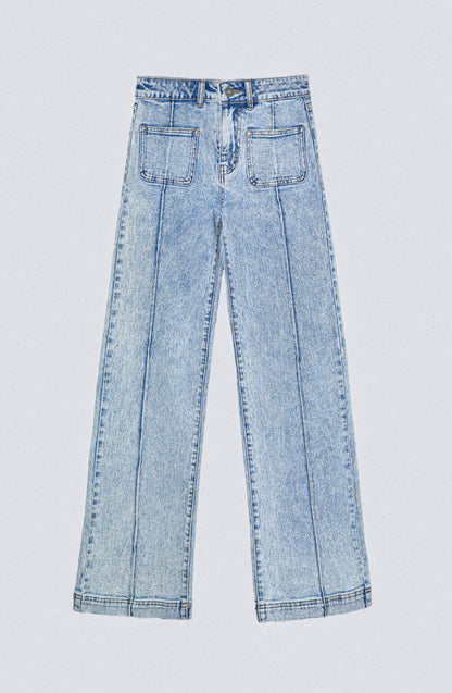 Pantalón Wide Leg Pocket Blue