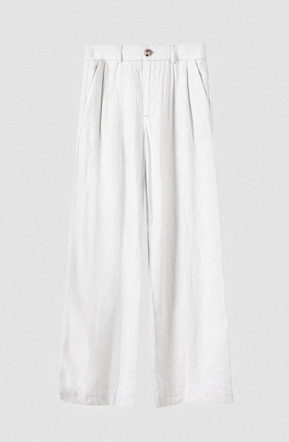 Pantalón Lino Liso White