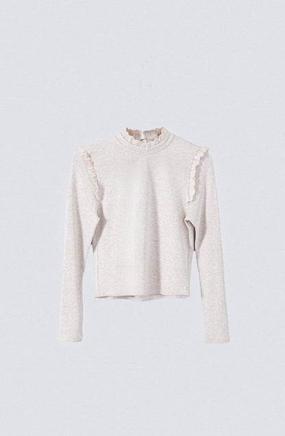 Polera Manga Larga Vuelos Beige