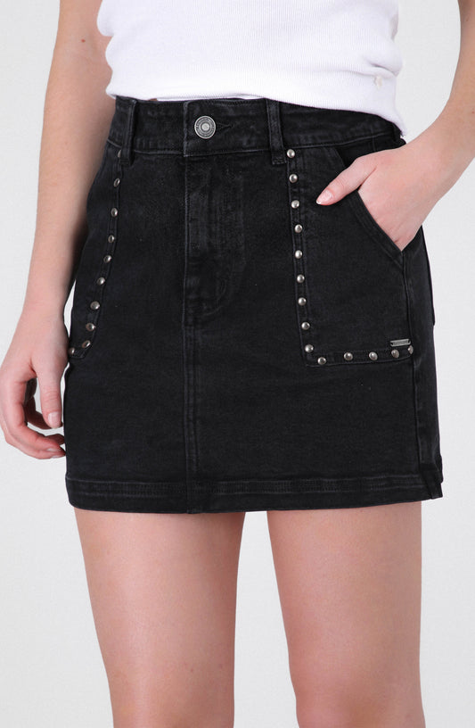 Falda Tachas Black
