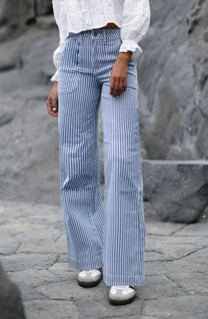 Pantalón Denim Blue Rayas