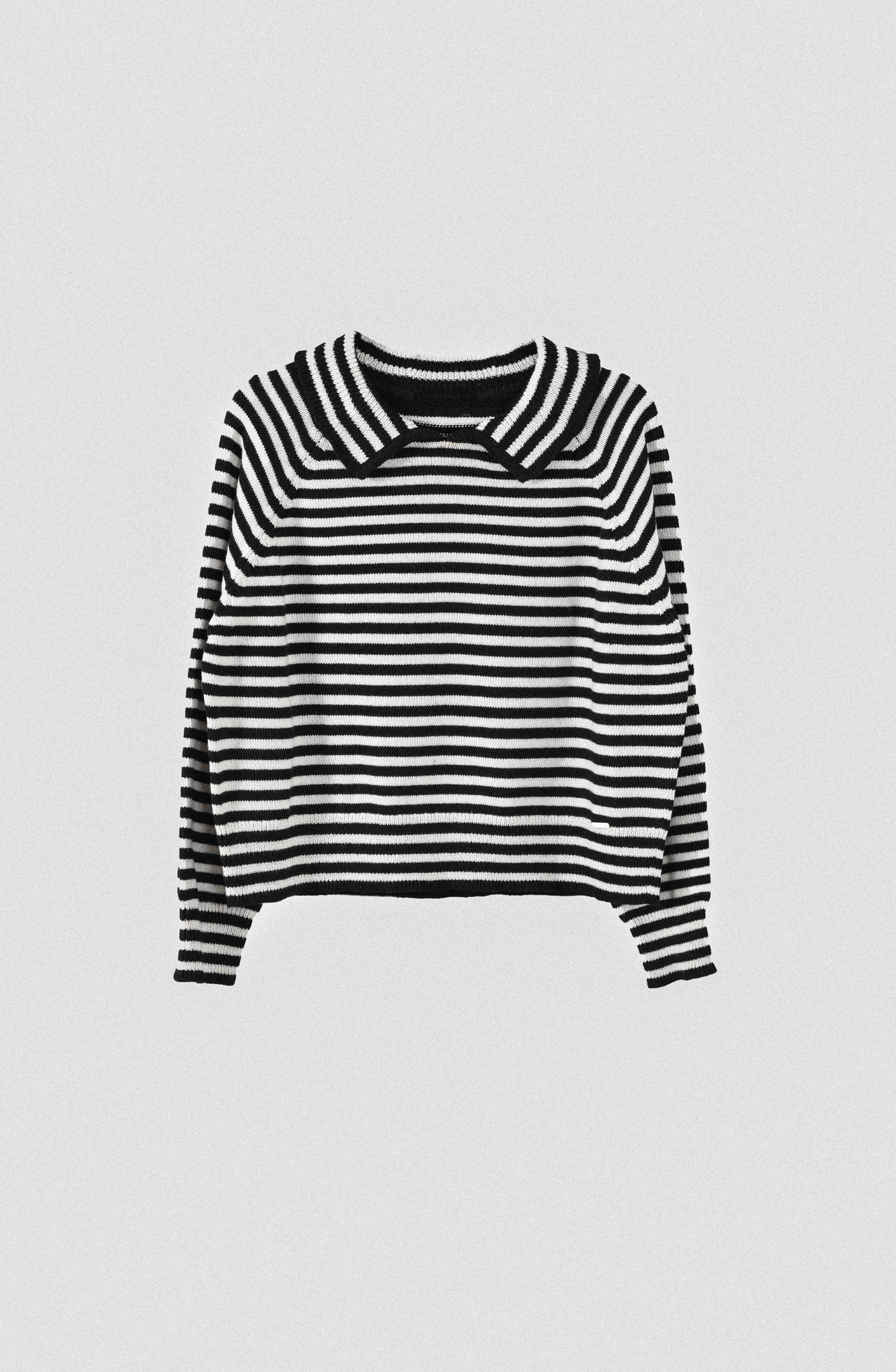 Sweater Polo Rayas Black